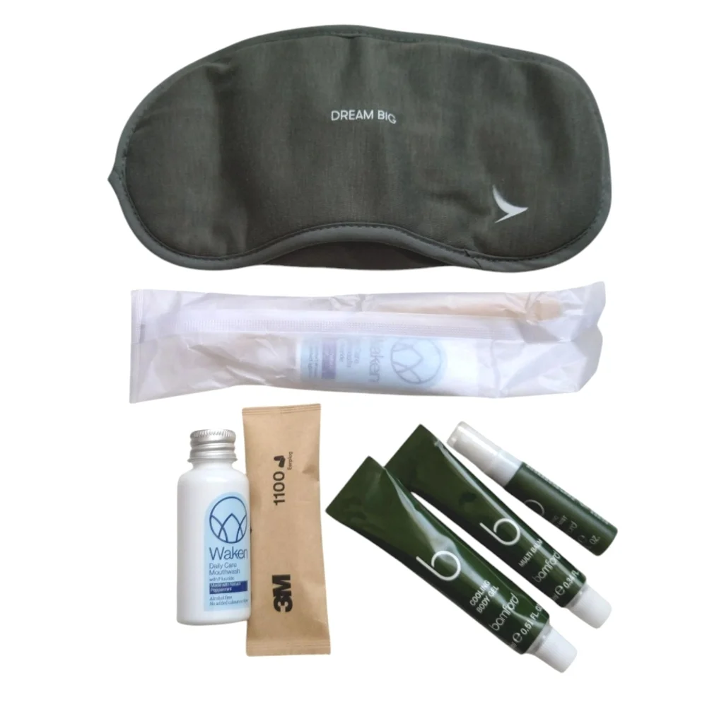Cosmetic Bag Business Class Amenity Travel Kit Navy Blue